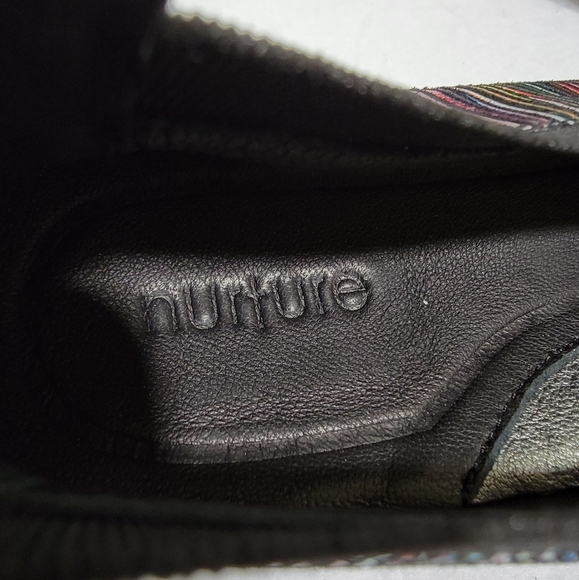 Nurture Kizzie Rainbow Strip Envelope Wedge Slip-On Shoes Size 7 - Picture 6 of 9